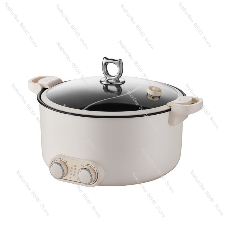 Kitchen Appliances Large - หม้อไฟฟ้าสองช่องขนาด 6 ลิตร 8 ลิตร หม้ออเนกประสงค์สำหรับหอพักและบ้าน