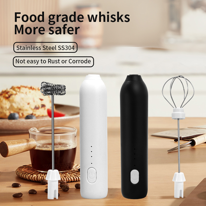 Milk Frother Automatic - 2 In 1 เครื่องตีฟองกาแฟไฟฟ้า + เครื่องตีไข่ไร้สาย