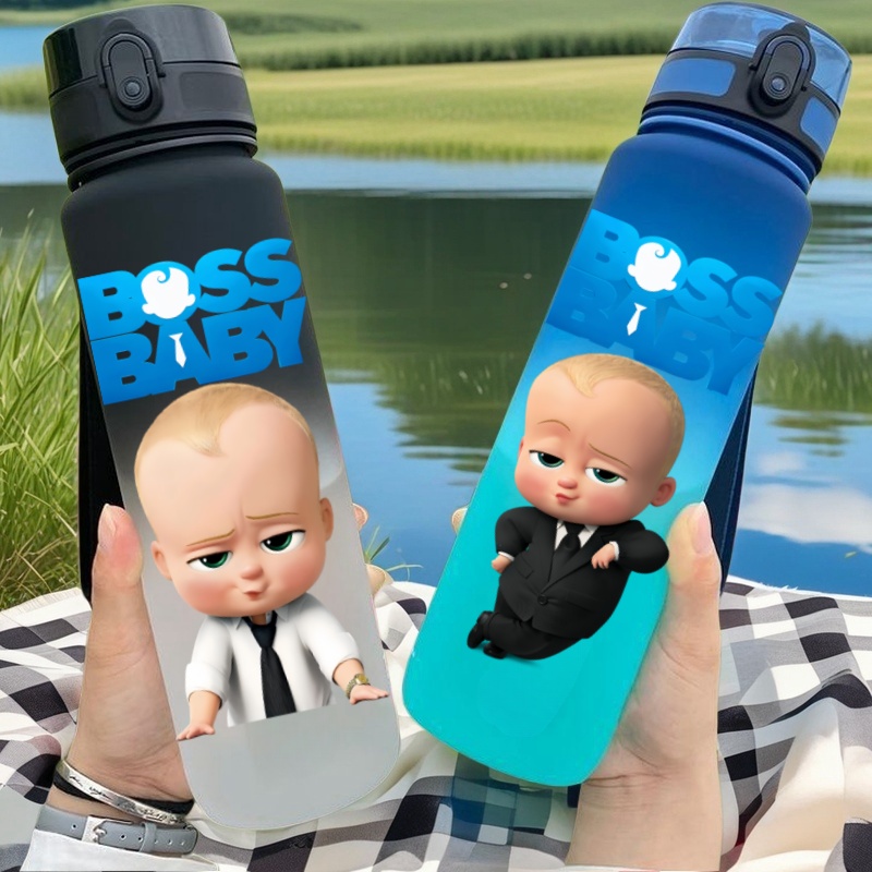 Kitchen Appliances Large - 650ML Boss Baby น่ารักอะนิเมะถ้วยน้ําแบบพกพาเด็กกลางแจ้งขนาดใหญ่ความจุพลาสติก Antidrip ขวดน้ํา