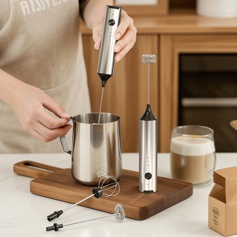Milk Frother Automatic - เครื่องตีฟองนมอัตโนมัติขนาดเล็กแบบพกพา คลิตตัน สแตนเลสสตีล ชาร์จผ่าน USB สำหรับกาแฟ