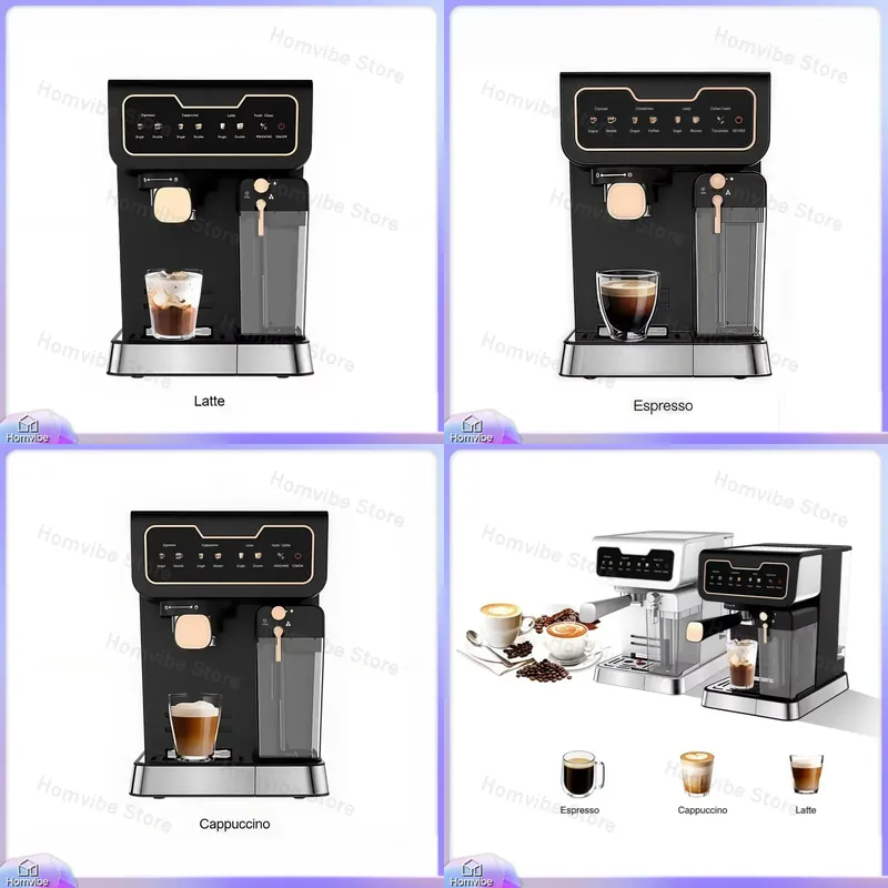 Milk Frother Automatic - เครื่องชงกาแฟเอสเพรสโซ่กึ่งอัตโนมัติสไตล์อิตาเลียน สำหรับใช้ในบ้านและออฟฟิศ พร้อมหัวตีฟองนม ได้มาตรฐาน EU และ