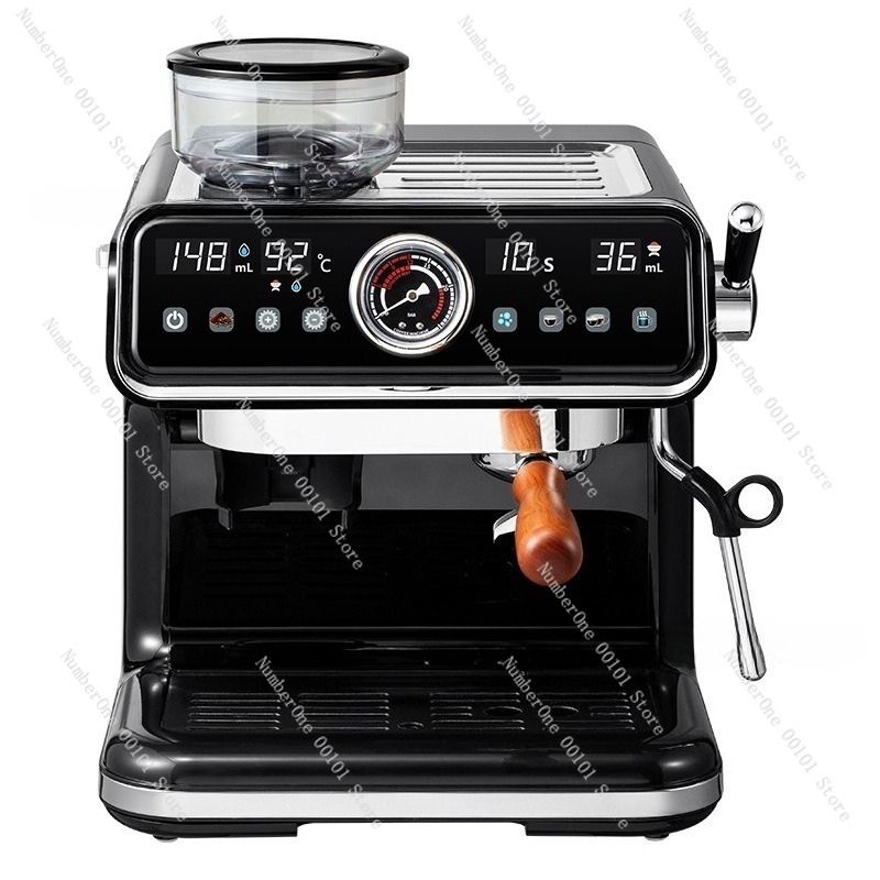 Milk Frother Automatic - เครื่องชงกาแฟเอสเพรสโซกึ่งอัตโนมัติ พร้อมปั๊มแรงดัน สำหรับใช้ในบ้าน พร้อมเครื่องทำฟองนมในตัว และเครื่องบดกาแฟในตัว สไตล์อิตาเลียน