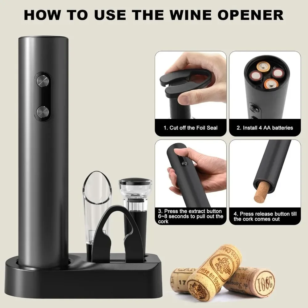 ชุดที่เปิดขวดไวน์ไฟฟ้า ที่เปิด - Wine Opener Electric บทวิจารณ์และราคา