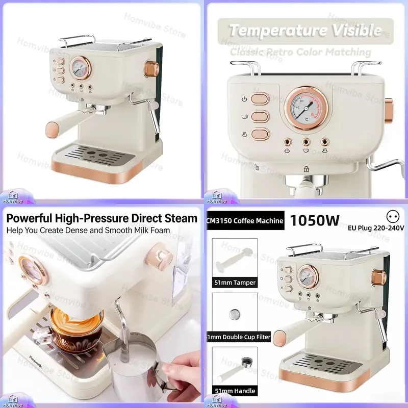 เครื่องชงกาแฟเอสเพรสโซแบบกึ่งอ - Milk Frother Automatic บทวิจารณ์และราคา