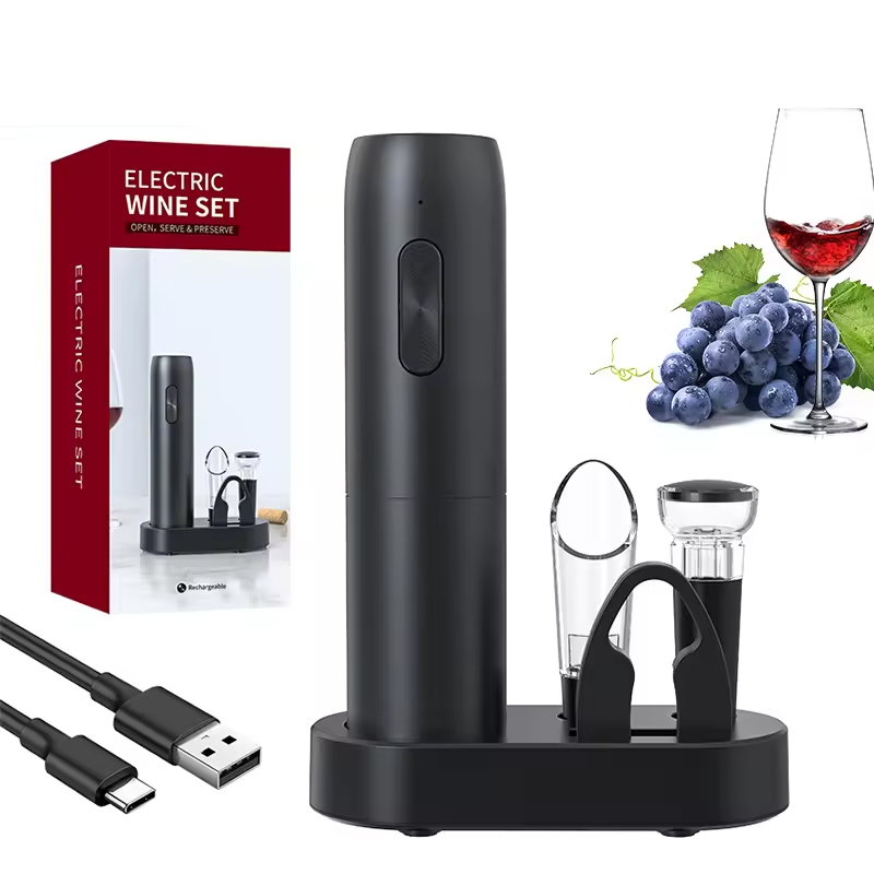 4-in-1 ไฟฟ้าขวดที่เปิดไวน์ชุดช - Wine Opener Electric บทวิจารณ์และราคา