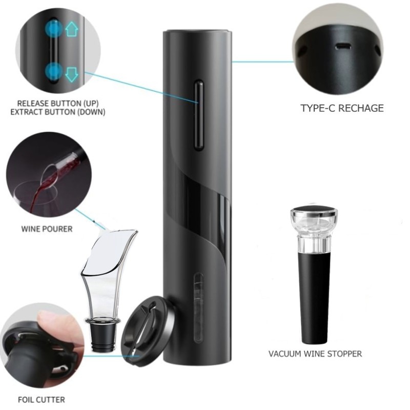 ชาร์จมัลติฟังก์ชั่ไฟฟ้าอัตโนมั - Wine Opener Electric บทวิจารณ์และราคา