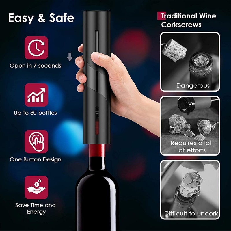 ชาร์จมัลติฟังก์ชั่ไฟฟ้าอัตโนมั - Wine Opener Electric บทวิจารณ์และราคา