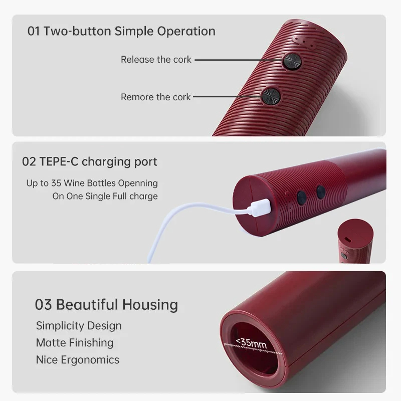 ที่เปิดขวดไวน์ไฟฟ้า HOMEFISH แ - Wine Opener Electric บทวิจารณ์และราคา