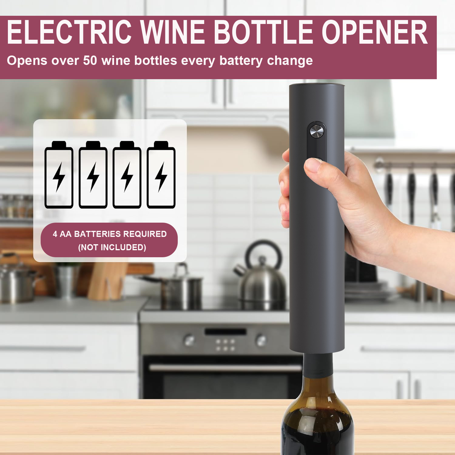 อุปกรณ์เปิดขวดไวน์ไฟฟ้าที่เปิด - Wine Opener Electric บทวิจารณ์และราคา